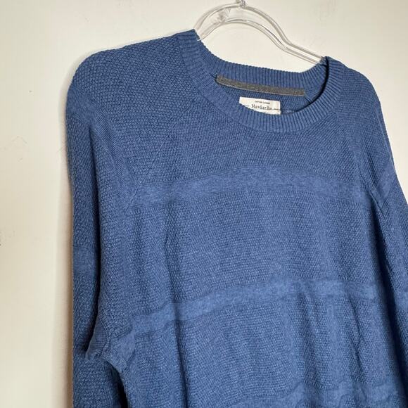 Hawker Rye Cotton Cashmere Crewneck Sweater Pullover Blue NWT Size XL - Picture 3 of 9